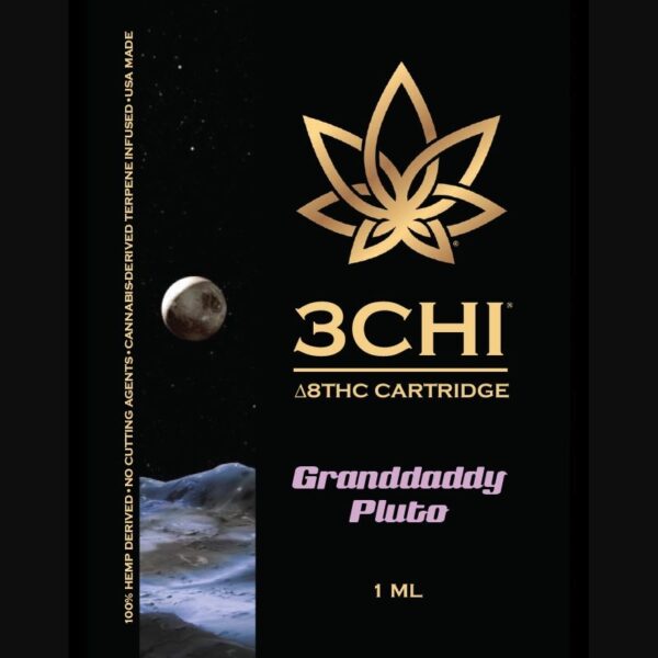 3Chi Granddaddy Pluto Delta-8-THC Vape Cartridge with Cannabis Derived Terpenes