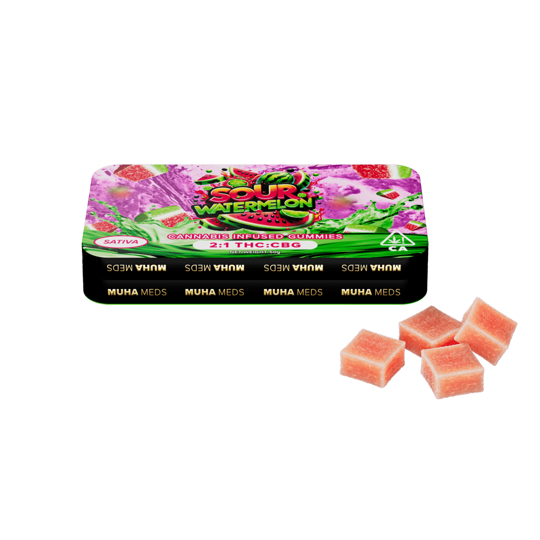 Sour Watermelon | Sativa 2:1 THC:CBG Infused Gummies