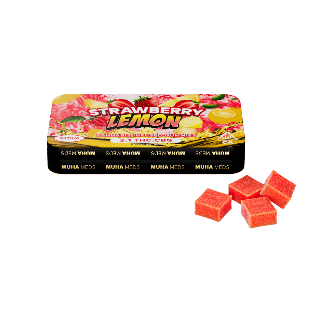 Strawberry Lemon Infused Gummies | 2:1 THC:CBG | Sativa